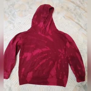 FLEECE & CO. Childs Red Tie Dye Hoodie Size Medium